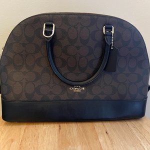 Coach Dark Brown Oval Satchel Bag